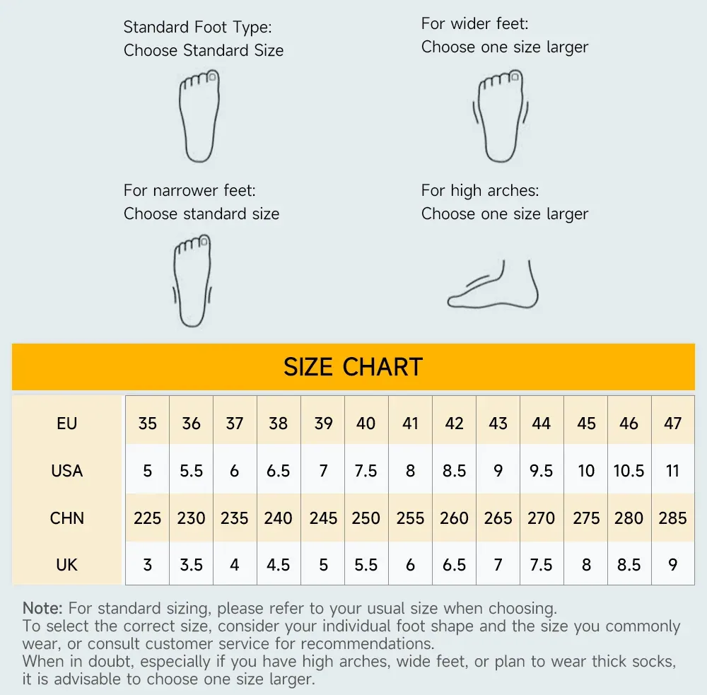 Size conversion guide EU USA China UK. Choose based on foot measurement.