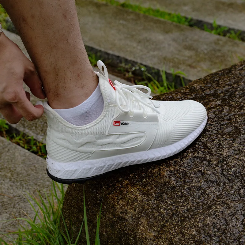 White Deepwater Phantom shoe pictured outdoors
